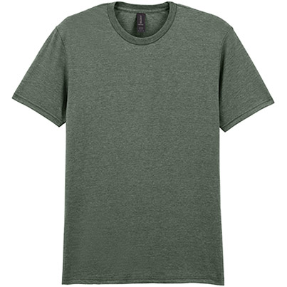 Gildan Softstyle GD001 Heather Military Green T-Shirt