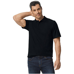 Gildan Softstyle GD017 Unisex Black Polo Shirt