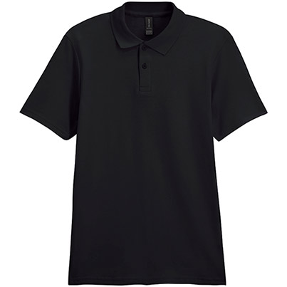 Gildan Softstyle GD017 Unisex Black Polo Shirt