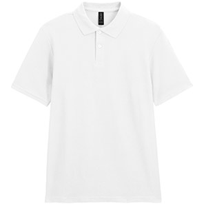 Gildan Softstyle GD017 Unisex White Polo Shirt 4XL