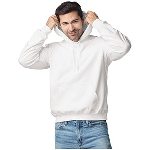 Gildan Softstyle GD067 White Hoodie