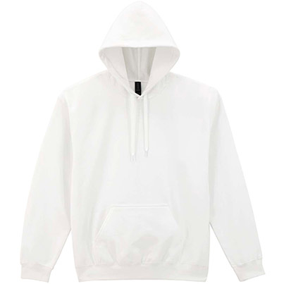 Gildan Softstyle GD067 White Hoodie