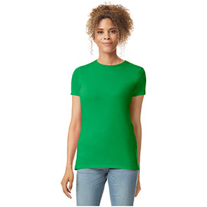Gildan Softstyle GD072 Women’s Irish Green T-Shirt