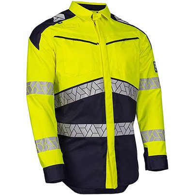 Sioen Pro Rayane 322M Yellow/Navy Hi-Vis Arc-Flash Shirt