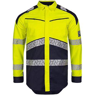 Sioen Pro Rayane 322M Yellow/Navy Hi-Vis Arc-Flash Shirt