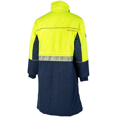 Flexitog Goldfreze Hi-Glo 40 Xtreme Navy Long Freezer Coat