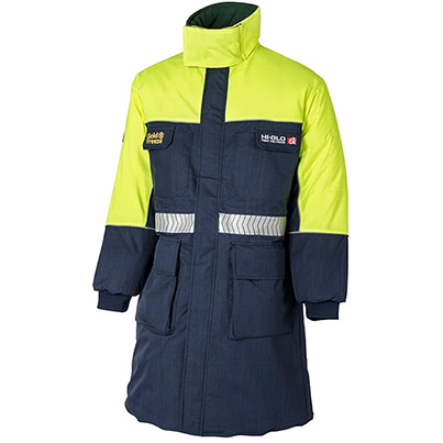 Flexitog Goldfreze Hi-Glo 40 Xtreme Navy Long Freezer Coat
