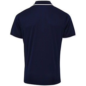 Premier Coolchecker PR618 Navy/White Polo Shirt