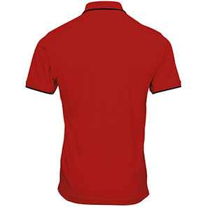 Premier Coolchecker PR618 Red/Black Polo Shirt