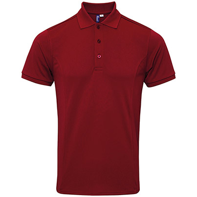 Premier Coolchecker Plus PR630 Burgundy Polo Shirt