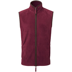 Premier Artisan PR803 Men’s Burgundy/Brown Fleece Body Warmer 3XL
