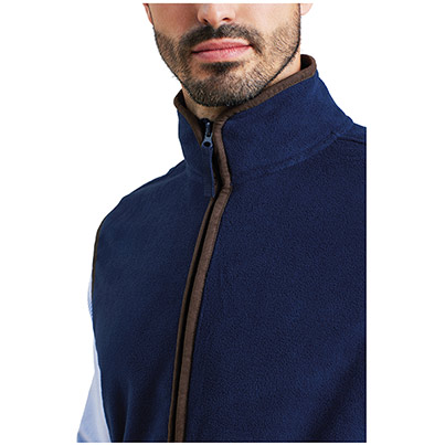 Premier Artisan PR803 Men’s Navy/Brown Fleece Body Warmer