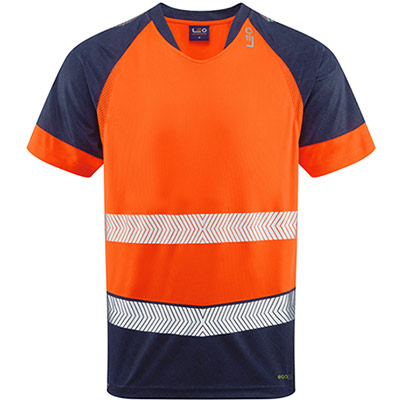 Leo EcoViz Forda Unisex Orange Hi-Vis T-Shirt