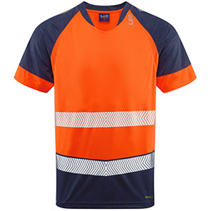 Leo EcoViz Forda Unisex Orange Hi-Vis T-Shirt 6XL