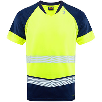 Leo EcoViz Forda Unisex Yellow Hi-Vis T-Shirt