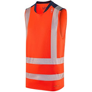 Leo Bradwell Orange Hi-Vis Sleeveless T-Shirt