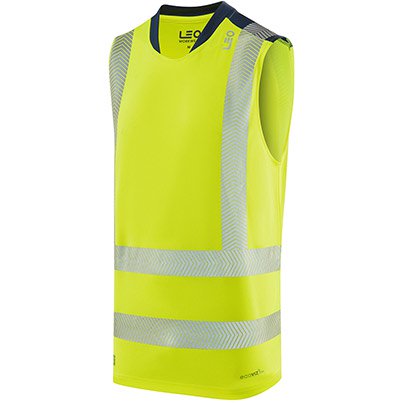 Leo Bradwell Yellow Hi-Vis Sleeveless T-Shirt