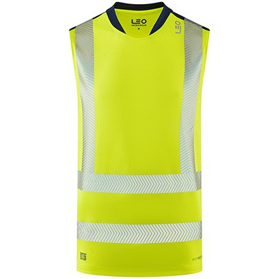 Leo Bradwell Yellow Hi-Vis Sleeveless T-Shirt
