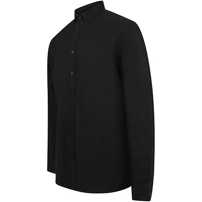 Henbury HB512 Black Oxford Shirt