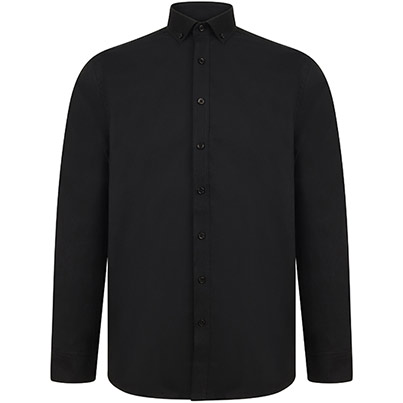 Henbury HB512 Black Oxford Shirt