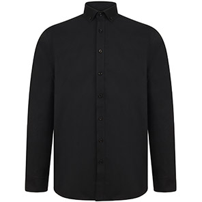 Henbury HB512 Black Oxford Shirt XS