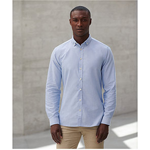 Henbury HB512 Blue Oxford Shirt