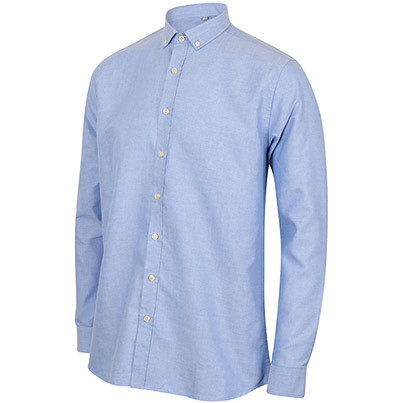 Henbury HB512 Blue Oxford Shirt