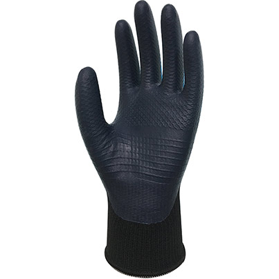Wonder Grip WG-422 Bee-Smart Blue/Black Latex-Coated Work Gloves