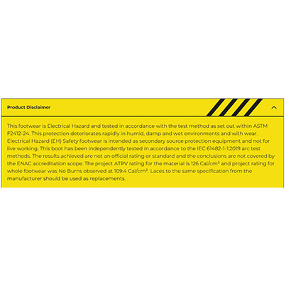 Rock Fall RF810 Arc Electrical Hazard Safety Boots