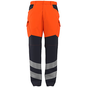 Alsico Alsiflex HVT1 Men’s Contrast Orange/Blue Hi-Vis Cargo Trousers 30S