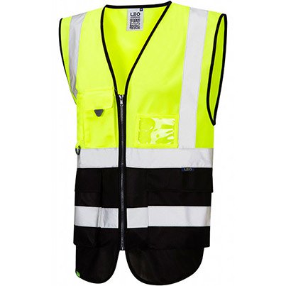 W11-Y/BLK Superior Hi-Vis Waistcoat Yellow/Black