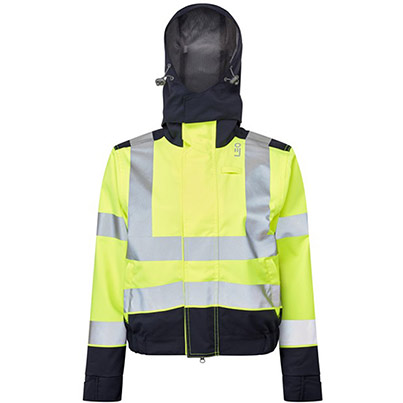 Leo CVL03-Y/NV Hivis Yellow/ Navy Ladies Coverall