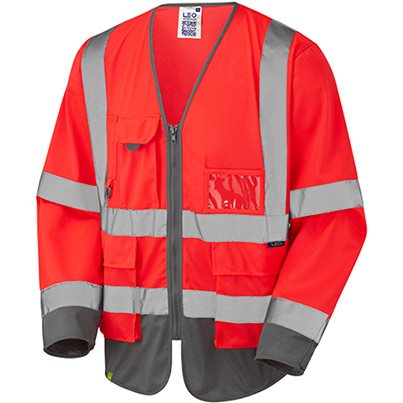 S12-R/GY Wrafton Leo EcoViz Sleeved Waistcoat