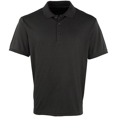 Premier Coolchecker Plus PR615 Men’s Black Polo Shirt