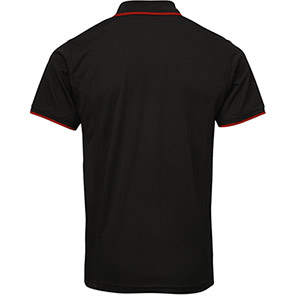 Premier PR618 Coolchecker Black/Red Polo Shirt