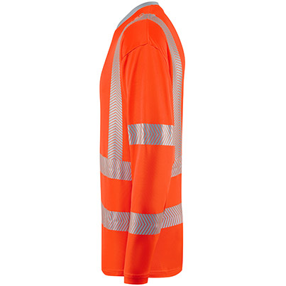 Leo Workwear Capstone Men’s Orange Hi-Vis Long-Sleeve T-Shirt