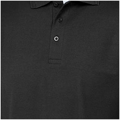 Uneek UC113 Men’s Jet Black Long-Sleeve Pique Polo Shirt
