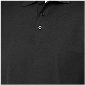 Uneek UC113 Men’s Jet Black Long-Sleeve Pique Polo Shirt