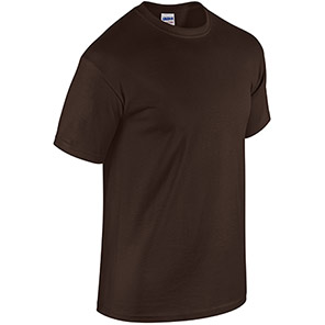 Gildan GD005 Heavy Cotton Men’s Dark Chocolate T-Shirt
