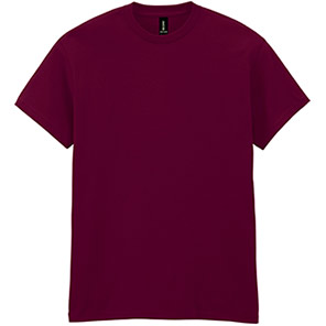 Gildan GD005 Heavy Cotton Men’s Maroon T-Shirt 2XL