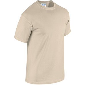Gildan GD005 Heavy Cotton Men’s Sand T-Shirt