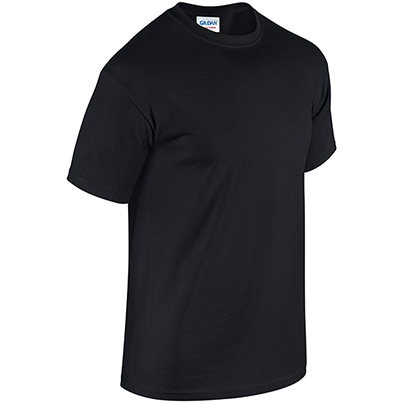 Gildan GD005 Heavy Cotton Men’s Black T-Shirt