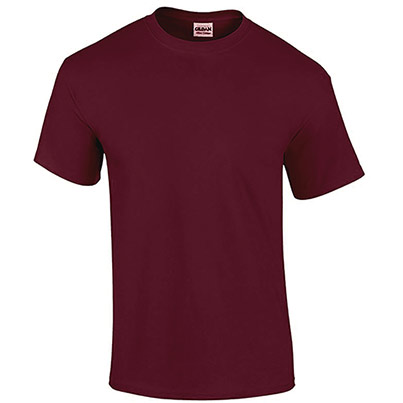Gildan Softstyle GD001 Maroon Cotton T-Shirt