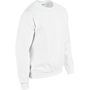 Gildan GD056 Heavy Blend Men’s White Crew-Neck Sweatshirt