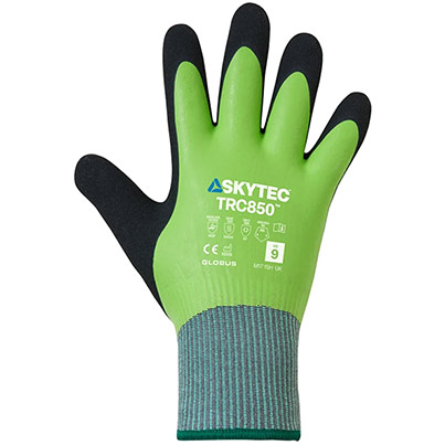 Skytec TRC850 Green/Black Fully Latex-Coated Cut-Resistant Thermal Gloves