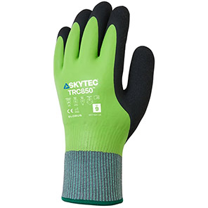 Skytec TRC850 Green/Black Fully Latex-Coated Cut-Resistant Thermal Gloves 3XL