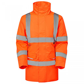 Leo EcoViz Cheristow Women’s Orange Waterproof Hi-Vis Jacket 6XL