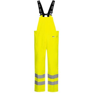 Lyngsøe Rainwear FR-LR59 Yellow Hi-Vis Flame-Retardant Bib and Brace Overalls 4XL