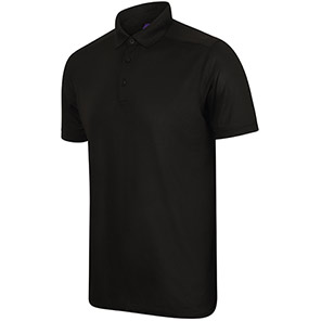 Henbury HB460 Men’s Black Wicking Polo Shirt