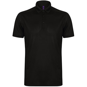 Henbury HB460 Men’s Black Wicking Polo Shirt 3XL